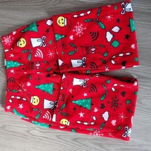 Joe Boxer medium (7/8) winter pajamas w/trees candy canes snowflakes bottoms